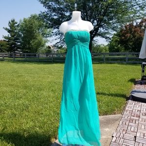 Strapless Chiffon Summer Dress Sz S/M
